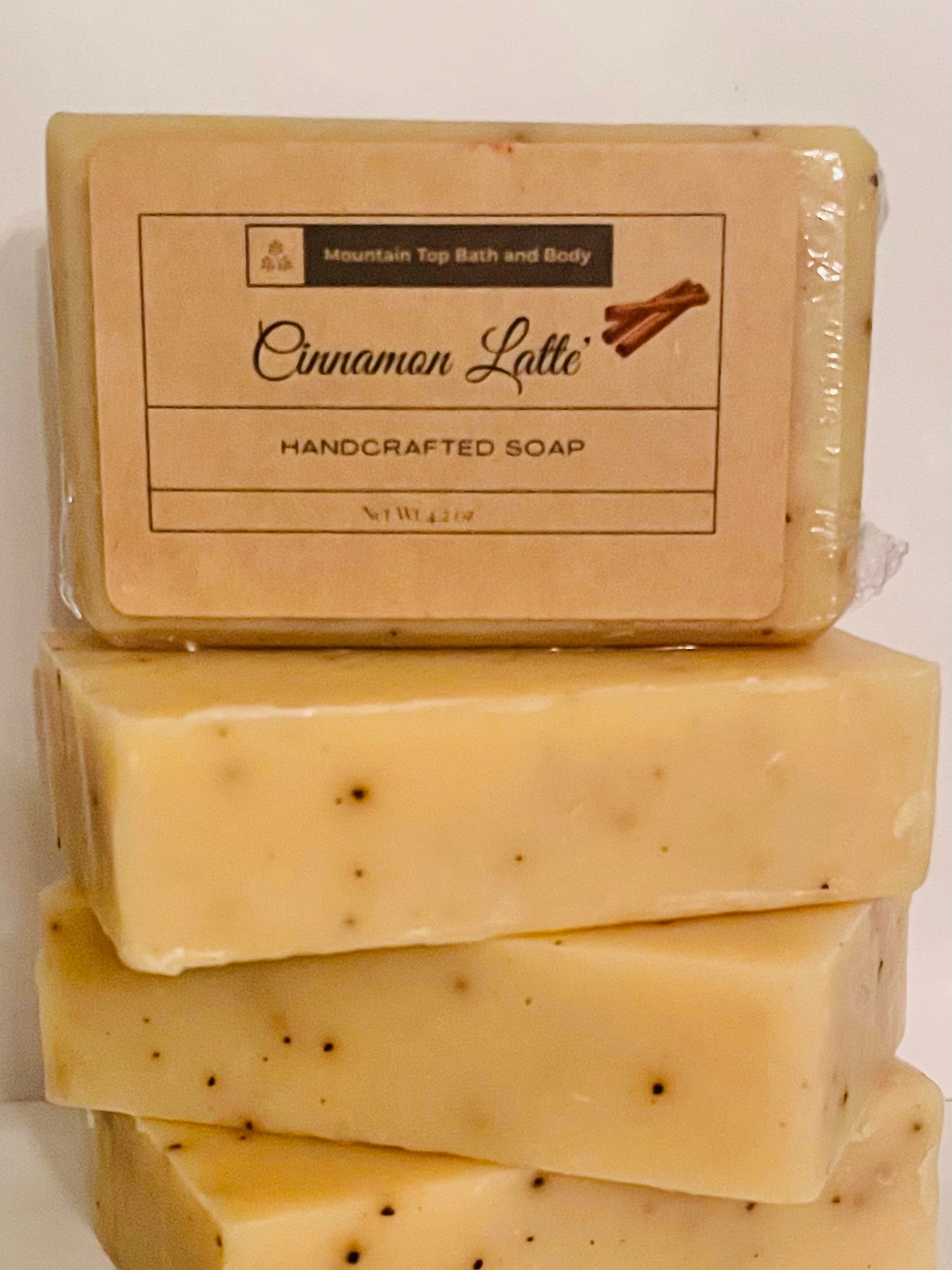 Cinnamon Latte Soap Coffee Grounds Natural Exfoliant - Rosetta Creative Boutique